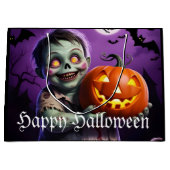 Little Green Monster & Pumpkin Vriend Groot Cadeauzakje (Voorkant)