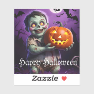 Little Green Monster & Pumpkin Vriend Sticker