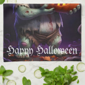 Little Green Monster & Pumpkin Vriend Theedoek (Gevouwen)