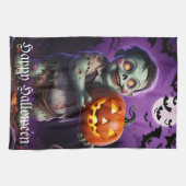 Little Green Monster & Pumpkin Vriend Theedoek (Horizontaal)