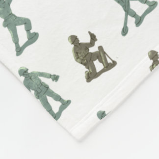 Little Green Plastic Army Soldier Retro Kinder Pri Fleece Deken