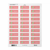 Little Green Spring Sason Bird Adresetiketten Etiket (Full Sheet)