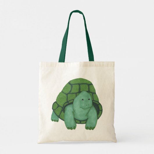 Little Green Turtle Canvas tas (Achterkant)