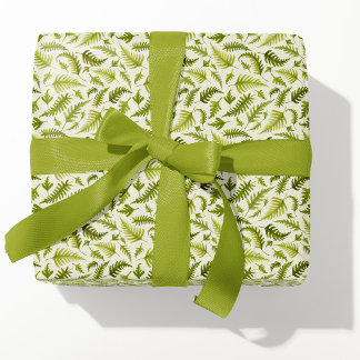 Little Green Waterverf Fern Leaves Cadeaupapier