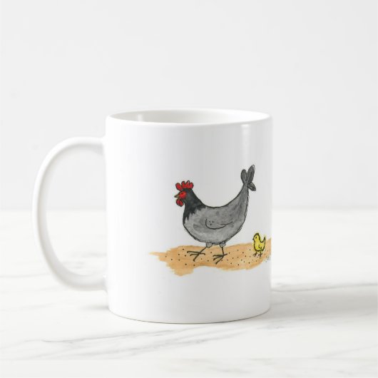 Little Grey Hen en Chick Koffiemok (Links)