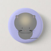 Little Grey Kitten Pinback Button (Voorkant)