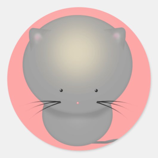 Little Grey Kitten Stickers (Voorkant)