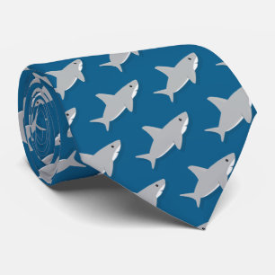 Little Grey Shark Cartoon Novelty Stropdas