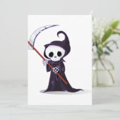 Little Grim Reaper-uitnodigingen Kaart (Staand voorkant)
