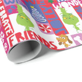 Little Grinch | Kleurrijk kerstpatroon Cadeaupapier (Rol Hoek)