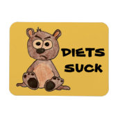 Little Grumpy Beer zegt Diets Suck Magneet (Horizontaal)
