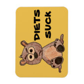 Little Grumpy Beer zegt Diets Suck Magneet (Verticaal)