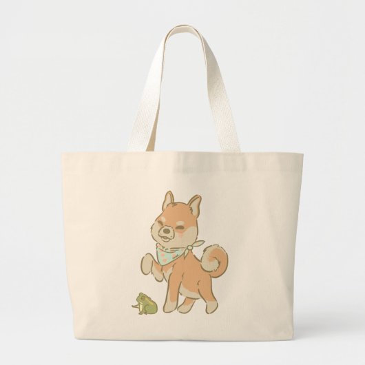 Little guardian froggo grote tote bag (Voorkant)
