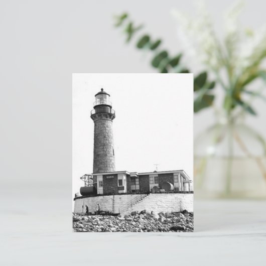 Little Gull Island Lighthouse Briefkaart (Staand voorkant)