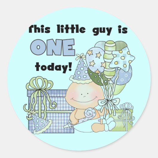 Little Guy is een Tshirts en geschenken Ronde Sticker (Voorkant)
