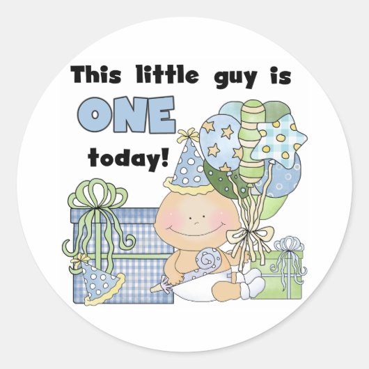 Little Guy is een Tshirts en geschenken Ronde Sticker (Voorkant)