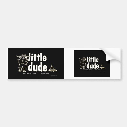 Little Guy Trailer Co. Black & White Stickers (Voorkant)
