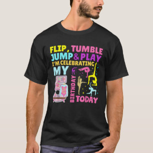 Little Gymnast Girl 5th Birthday Gymnastiek thema T-shirt