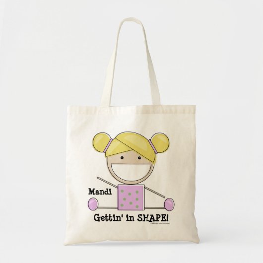 Little Gymnast Girl-Shape Up Bag Tote Bag (Voorkant)