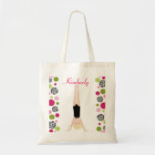 Little Gymnast in Pink en Green Tote Bag (Voorkant)