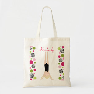 Little Gymnast in Pink en Green Tote Bag