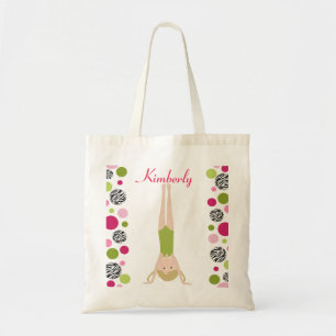 Little Gymnast in Pink en Green Tote Bag