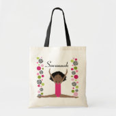 Little Gymnast in Pink en Green Tote Bag (Voorkant)