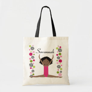 Little Gymnast in Pink en Green Tote Bag