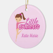 Little Gymnast  Pink Custom Kinder Kerstmis Keramisch Ornament (Links)