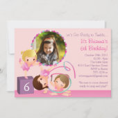 Little Gymnasts - Gymnastics Birthday Invitation Kaart (Voorkant)