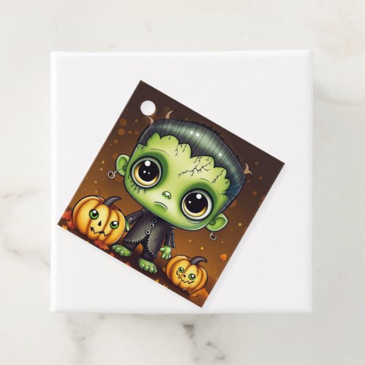 Little Halloween Frankenstein Bedankjes Labels (In situ)