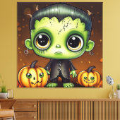 Little Halloween Frankenstein Canvas Afdruk (Insitu (Woonkamer))