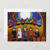 Little Halloween Kinder Folk Art Briefkaart (Voorkant / Achterkant)