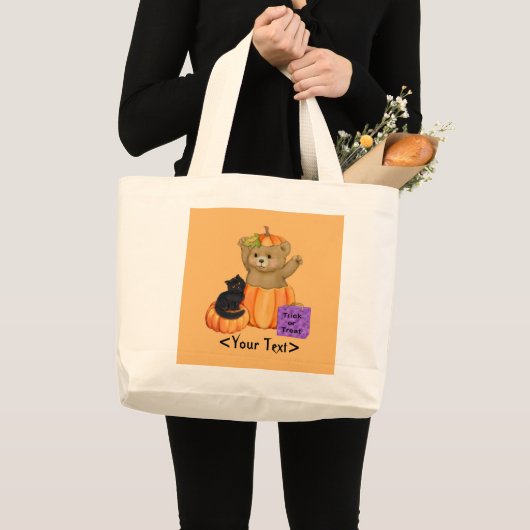 Little Halloween Teddy Grote Tote Bag (Voorkant (product))