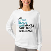 Little Hands Can Women's 2-zijdig Shirt met lange  (Voorkant)