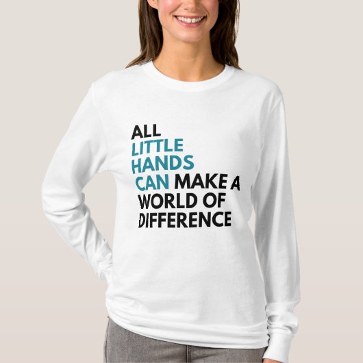 Little Hands Can Women's 2-zijdig Shirt met lange  (Voorkant)