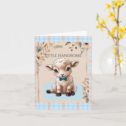 Little Handsome Lamb Kaart (Gele Bloem)