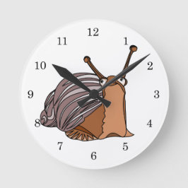 Little Happy Snail Ronde Klok