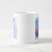 Little Harp Seal Pup bekleed in Snowflakes Grote Koffiekop (Voorkant)