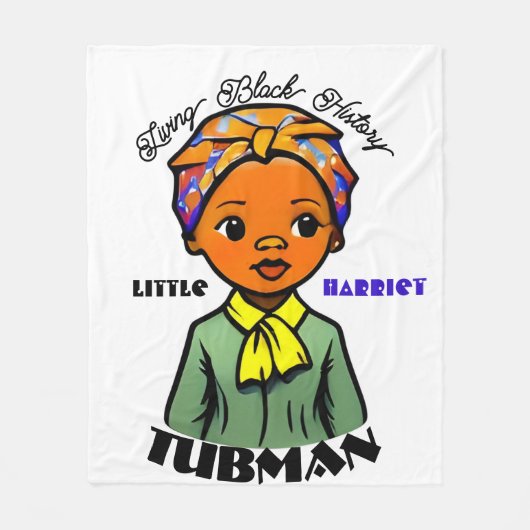 Little Harriet Tubman Living Black History Fleece Deken (Voorkant)