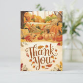 Little Harvest Autumn Herfst Bedankkaart (Staand voorkant)