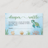 Little Hatchling Turtle Baby shower Luier Raffle Informatiekaartje (Voorkant)