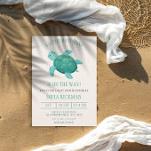 Little Hatchling Turtle Tortoise Ocean Baby shower Kaart