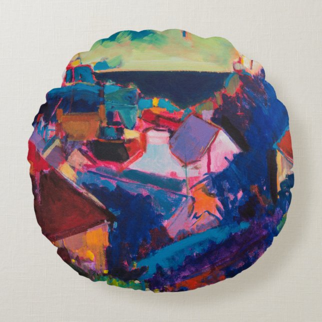 Little Haven Rond Kussen (Voorkant)