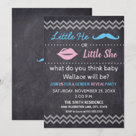 Little He Little She Lips Mustache Geslacht onthul Kaart