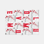 LITTLE HEART WITH I LOVE U IN FLEECE-DEKENS FLEECE DEKEN (Voorkant (Horizontaal))