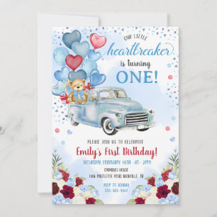 Little Heartbreaker Blue Truck Beer Birthday Kaart