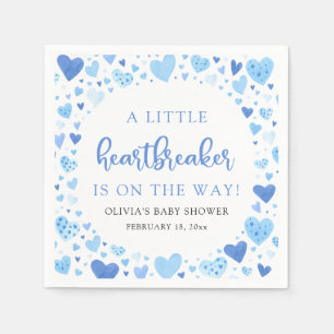 Little Heartbreaker Blue Valentijn Baby shower Servet