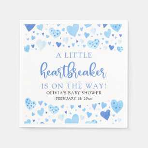 Little Heartbreaker Blue Valentijn Baby shower Servet