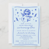 Little Heartbreaker Valentines Boy 1st Birthday Kaart (Voorkant)